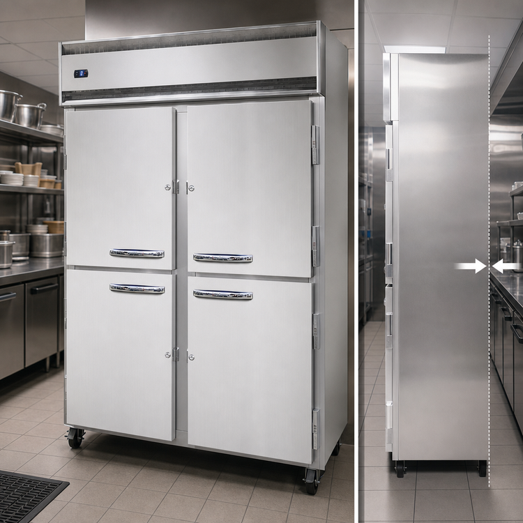 Product image #4 for Continental Refrigerator 2FESNHD Two-Section Extra-Wide Reach-In Freezer with Half Doors