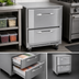 Thumbnail image #4 for Victory Refrigeration 27-Inch 1-Section 2-Drawer Undercounter Freezer, Self-Contained Rear-Mounted
