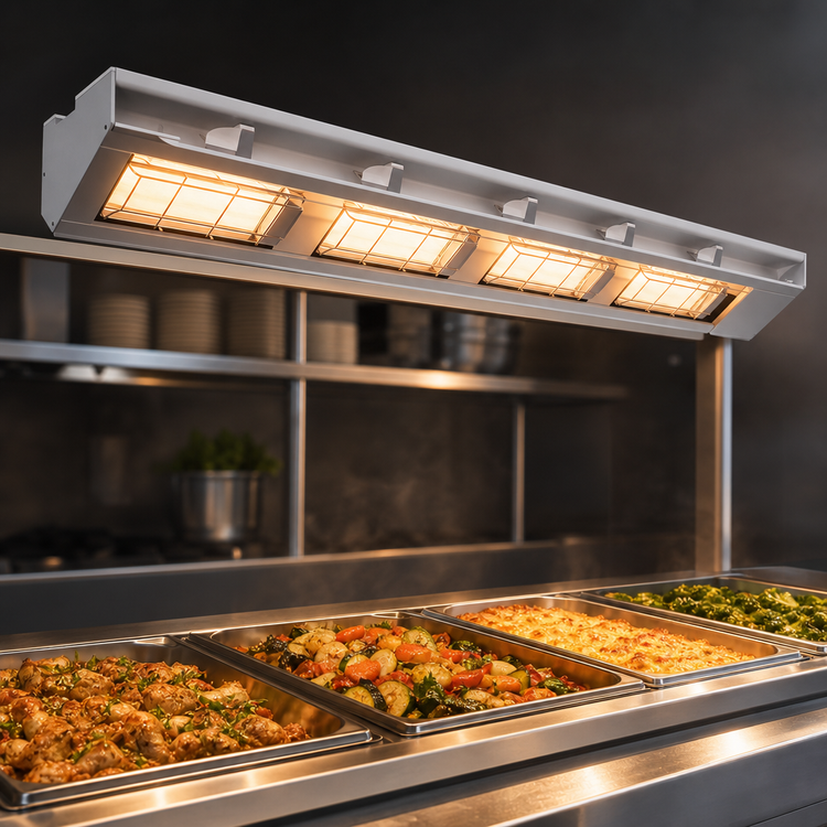 Product image #4 for Hatco Ultra-Glo 42-Inch Double Ceramic Infrared Foodwarmer