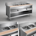 Thumbnail image #4 for La Rosa Refrigeration Electric Water Bath Hot Food Table, Two-Well Open Cabinet Base, 30 x 32 Inches