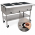 Thumbnail image #4 for Eagle Group 82-Inch Portable Electric Hot Food Table with 5 Dry Wells, Open Base, and 8-Inch Cutting Board