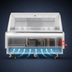 Thumbnail image #4 for Everest Refrigeration 73-1/4 Inch Horizontal Open-Air Cooler Merchandiser, Self-Contained, White Exterior