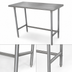 Thumbnail image #4 for Advance Tabco TAG-247 84-Inch x 24-Inch Flat Top Open Base Work Table with 430 Stainless Steel Top and Galvanized Legs