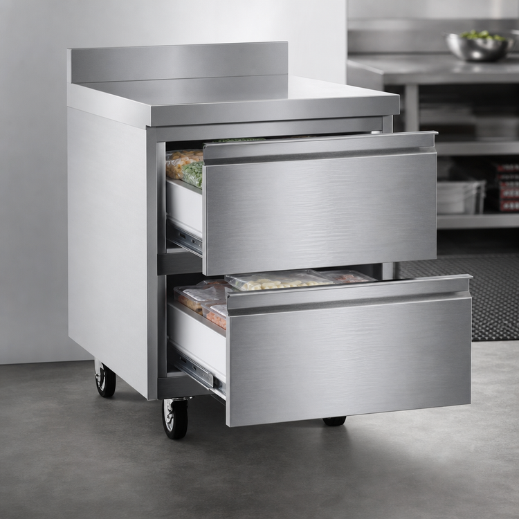 Product image #4 for Delfield STD4527NP 27-Inch One-Section Undercounter Drawer Freezer Base with 4-Inch Backsplash