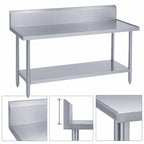 Thumbnail image #4 for Duke Manufacturing 314S-24108-10R 108-Inch Stainless Steel Work Table with 10-Inch Riser, Marine Edge, and Undershelf