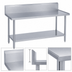 Thumbnail image #4 for Duke Stainless Steel Work Table with 10-Inch Riser, Marine Edge, and Undershelf, 108 x 24 Inches