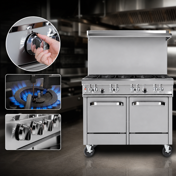 Product image #4 for Southbend Ultimate 48-Inch Gas Restaurant Range with Griddle, Standard Oven and Cabinet Base
