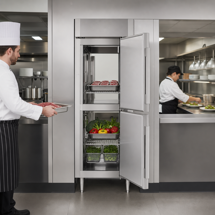 Product image #4 for UltraSpec™ FS-1D-S1-EW-PT-HD-HC One-Section Pass-Thru Freezer with Half-Height Solid Doors