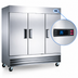 Thumbnail image #4 for Omcan 72 Cu. Ft. Three-Section Reach-In Refrigerator with Bottom-Mount Self-Contained Refrigeration