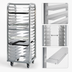 Thumbnail image #4 for New Age Lifetime Series Heavy-Duty Roll-In End-Load Bun Pan Rack, 18-Pan Capacity, Aluminum, 64-Inch Height