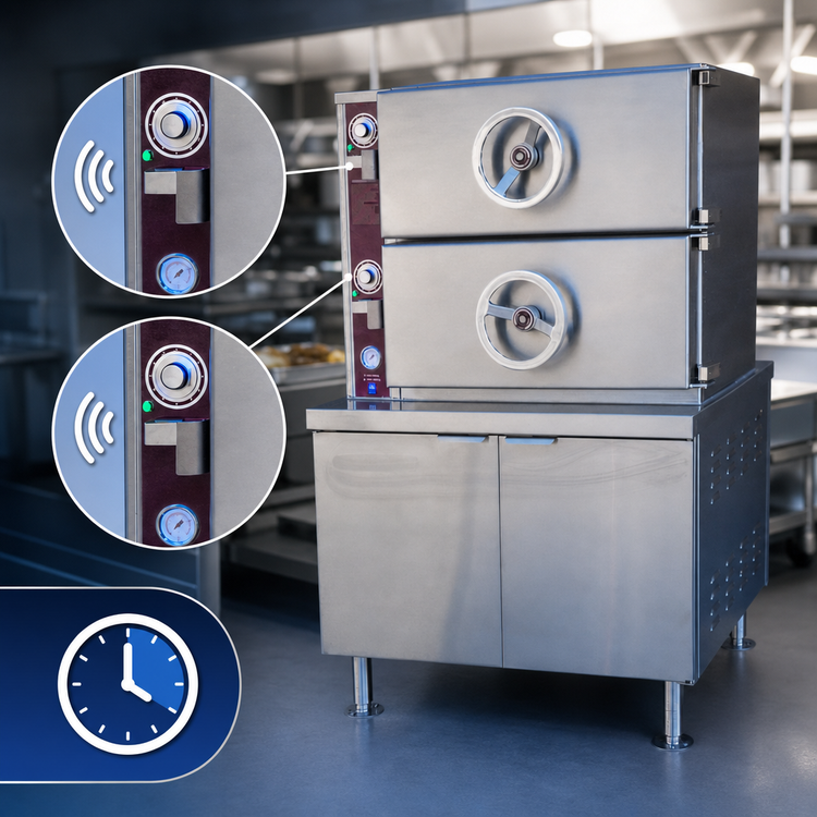 Product image #4 for Southbend Steam DC-2S Direct Steam Pressure Steamer with Cabinet Base, 2 Compartments, 36-Inch Wide