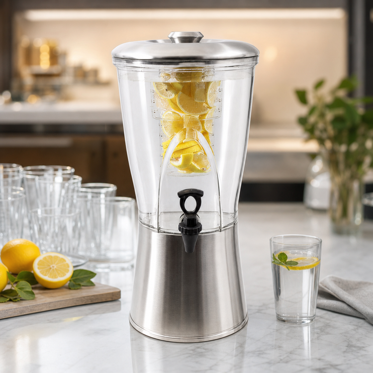 Product image #4 for TableCraft Silhouette 3-1/2 Gallon Beverage Dispenser with Infuser