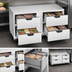Thumbnail image #4 for Beverage-Air UCFD60AHC-4 60-Inch Two-Section Undercounter Freezer with 4 Drawers, 17.1 Cu. Ft.