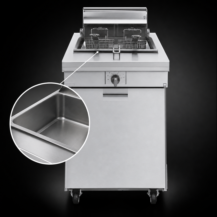 Product image #4 for Garland Master Series 24-Inch Heavy-Duty Range-Match Gas Fryer, 70 lb. Fat Capacity