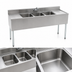 Thumbnail image #4 for Eagle 1800 Series Three-Compartment Underbar Sink Unit with Left and Right Drainboards, 72-Inch x 20-Inch