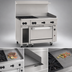 Thumbnail image #4 for Wolf Challenger XL 48-Inch Gas Restaurant Range with 4 Open Burners, 24-Inch Griddle and Convection Oven