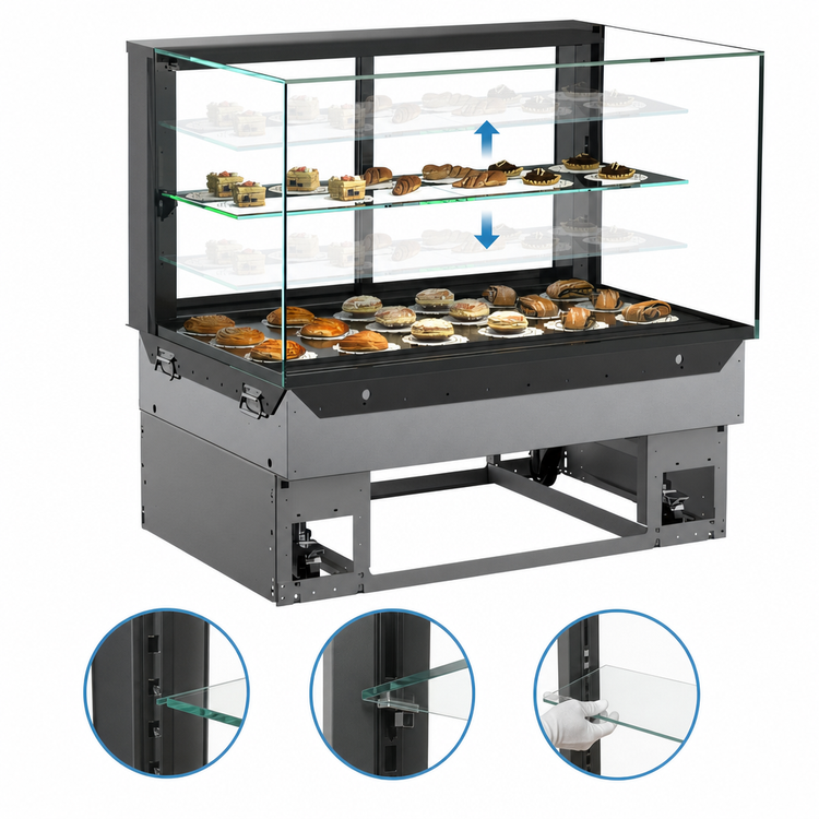 Product image #4 for Reveal Non-Refrigerated Full Service Slide-In Counter Case, 47-3/4 Inch Wide