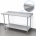 Thumbnail image #4 for Advance Tabco FSS-3612 144-Inch x 36-Inch Stainless Steel Work Table with 1-1/2-Inch Rear Up-Turn and Adjustable Undershelf
