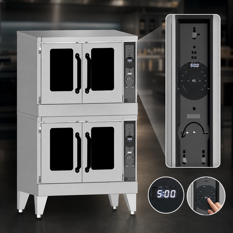 Product image #4 for Vulcan Quick Ship Platinum Double-Deck Full-Size Standard-Depth Gas Convection Oven