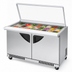 Thumbnail image #4 for Turbo Air Super Deluxe 48-Inch Two-Section Sandwich/Salad Mega Top Prep Table with Glass Lid