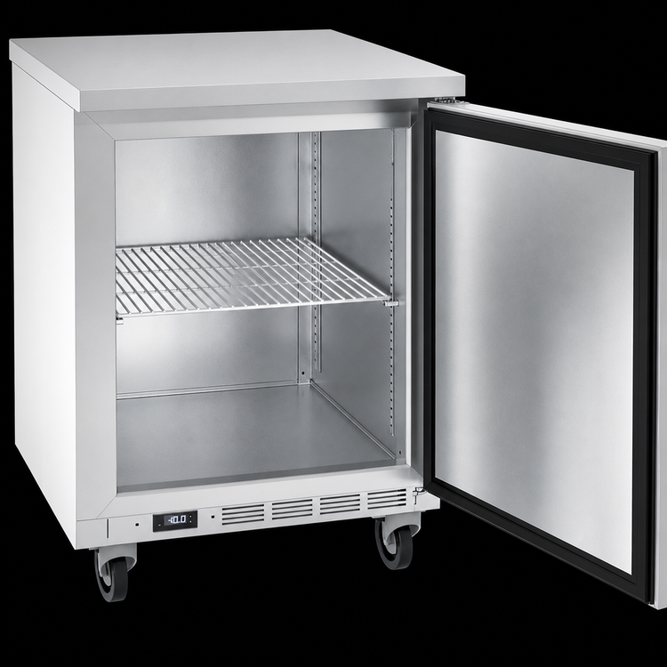 Product image #4 for Beverage-Air 27-Inch One-Section Worktop Freezer with Flat Top and Solid Door