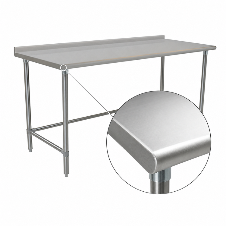 Product image #4 for Eagle Group BlendPort Deluxe Series 84-Inch x 24-Inch Stainless Steel Work Table with 1-1/2-Inch Rear Upturn