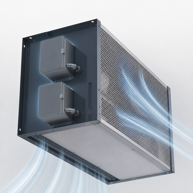 Product image #4 for Berner Industrial Series 84-Inch Ambient (Unheated) Direct-Drive Air Curtain with 2 x 1 HP Motors