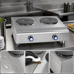 Thumbnail image #4 for Imperial (Middleby) IHPA-2-12-E 12-Inch Electric Countertop Hot Plate, 2 Solid Round Plate Elements, Infinite Controls