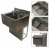 Thumbnail image #5 for BK Resources 24-Inch Two-Compartment Underbar Sink with 4-1/2-Inch Backsplash and Included Faucet