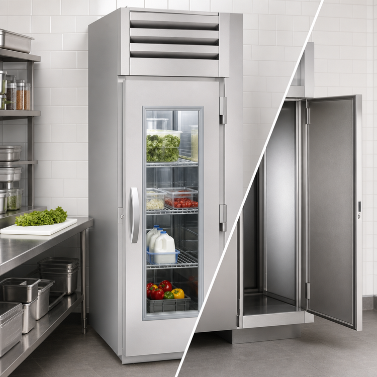 Product image #4 for True SPEC SERIES One-Section Roll-Thru Refrigerator with Glass Front and Stainless Rear Swing Door