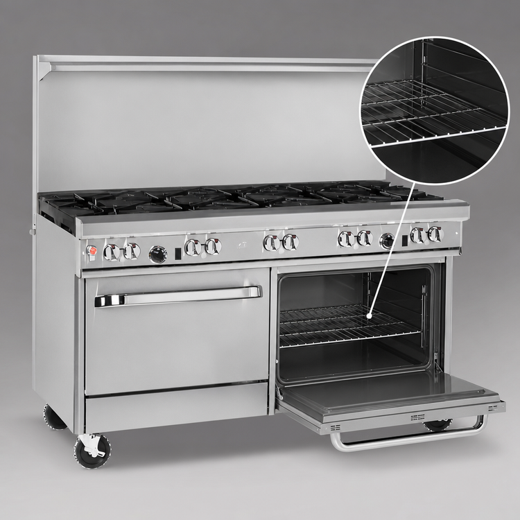 Product image #4 for Southbend Ultimate 60-Inch Gas Restaurant Range with Open Burners, 48-Inch Griddle, Standard Oven and Cabinet Base