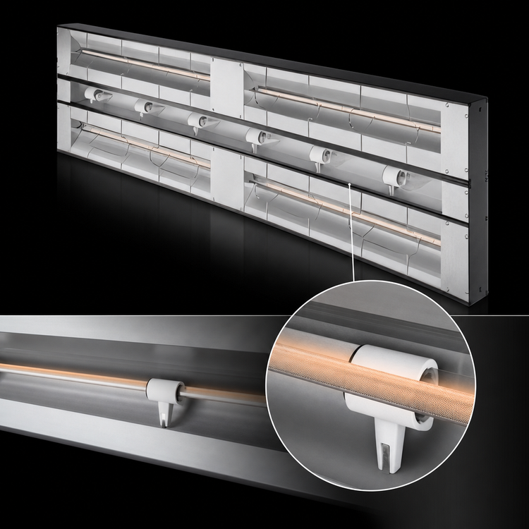 Product image #4 for Hatco Glo-Ray 108-Inch Lighted Dual Infrared Strip Heater