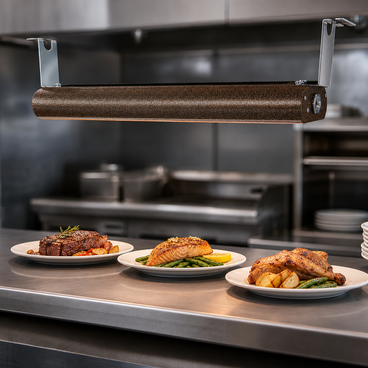 Product image #4 for Vollrath 72-Inch Low Profile Unlighted Strip Heat Lamp, 208V, Copper Vein Finish