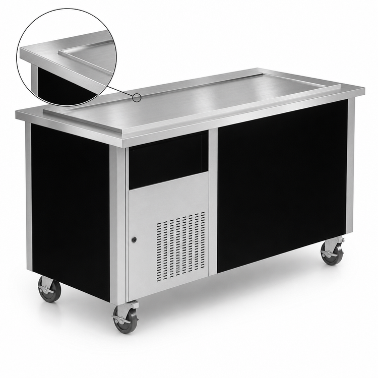 Product image #4 for Randell Custom & Serving 86-Inch Mobile Frost Top Serving Station with Enclosed Base