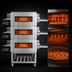 Thumbnail image #4 for Moretti Forni TT98E3S Triple Deck Electric Conveyor Pizza Oven, 32-Inch Belt, Stand Included