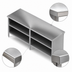 Thumbnail image #4 for John Boos Open Front Stainless Steel Work Table with Cabinet Base, 120 x 24 Inches, 16-Gauge Flat Top