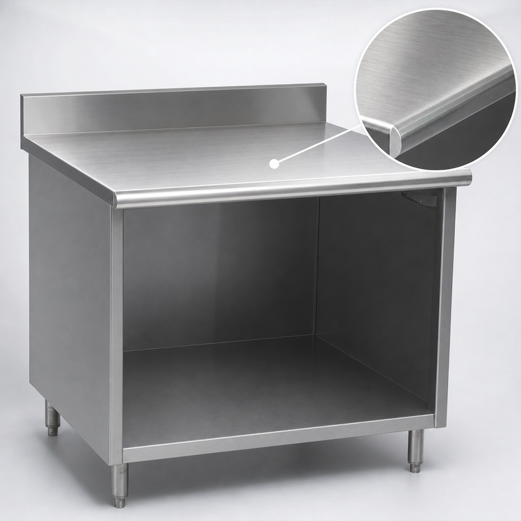 Product image #4 for Eagle Group Spec-Master Open Front Work Table with 4.5-Inch Backsplash, 48 x 30 Inches