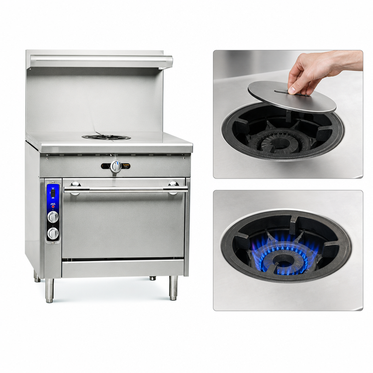 Product image #4 for Imperial Spec Series 36-Inch Modular Gas French Top Cooktop with Cast Iron Ring and Lift-Off Cover