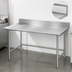 Thumbnail image #4 for Advance Tabco 84-Inch x 30-Inch 16-Gauge 430 Stainless Steel Open Base Work Table with 5-Inch Backsplash