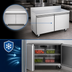 Thumbnail image #4 for Omcan USA Two-Section 60-Inch Worktop Freezer with 3-1/2-Inch Backsplash, 15 Cu. Ft., Two Solid Doors