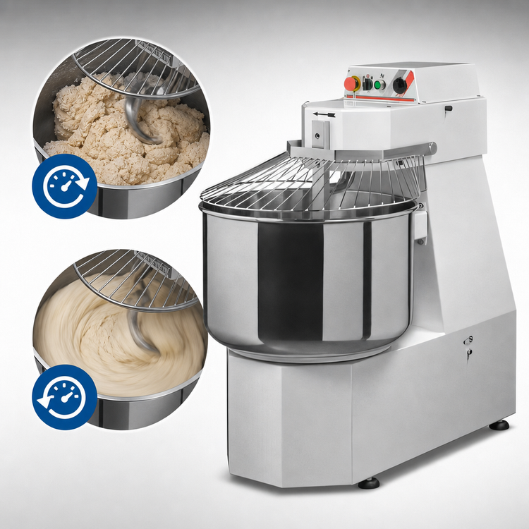 Product image #4 for Trento Avancini SP40 Heavy-Duty Spiral Dough Mixer, 88 lb Capacity, 2-Speed, 208V/3-Phase
