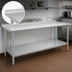 Thumbnail image #4 for Deluxe Series 108-Inch x 30-Inch Stainless Steel Work Table with Rear Upturn and Adjustable Undershelf
