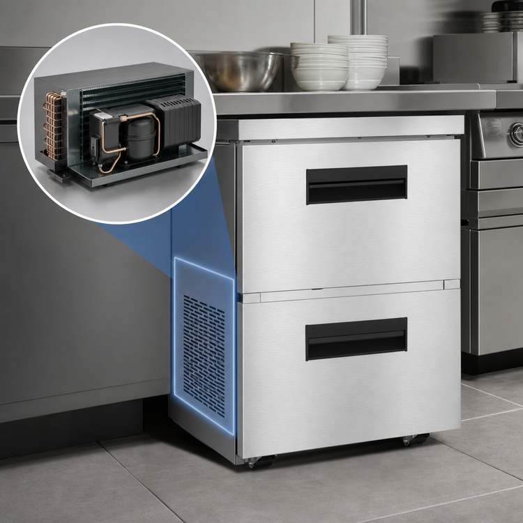 Product image #4 for Hoshizaki Steelheart 27-Inch Undercounter Freezer with 2 Stainless Steel Drawers, 7.2 Cu. Ft.