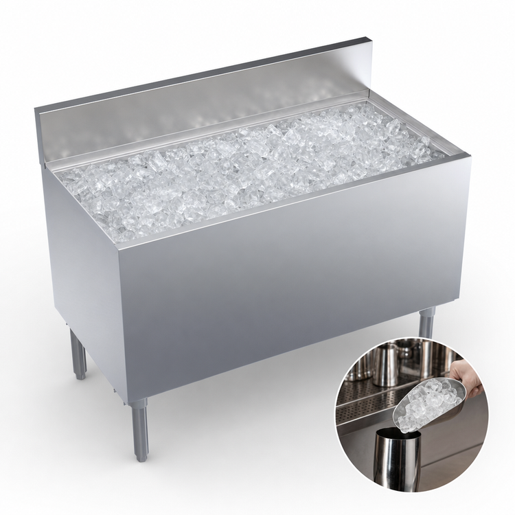 Product image #4 for Krowne Royal Series 42-Inch Built-In Underbar Ice Bin/Cocktail Unit with 10-Circuit Cold Plate