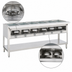 Thumbnail image #4 for Aerohot E305 Electric 5-Well Hot Food Station with Stainless Steel Open Base and Poly Carving Board