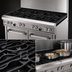 Thumbnail image #4 for Southbend Ultimate 48-Inch Gas Restaurant Range with 7-Burner Mixed Top, Standard Oven and Cabinet Base