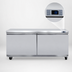 Thumbnail image #4 for Maxx Cold V-Series 60-Inch Two-Section Undercounter Freezer with Solid Doors, 18.5 Cu. Ft., Stainless Steel