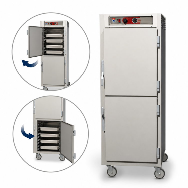 Product image #4 for Metro C5 6 Series Full-Height Mobile Heated Holding Cabinet with Solid Dutch Doors, 34-Pan Capacity