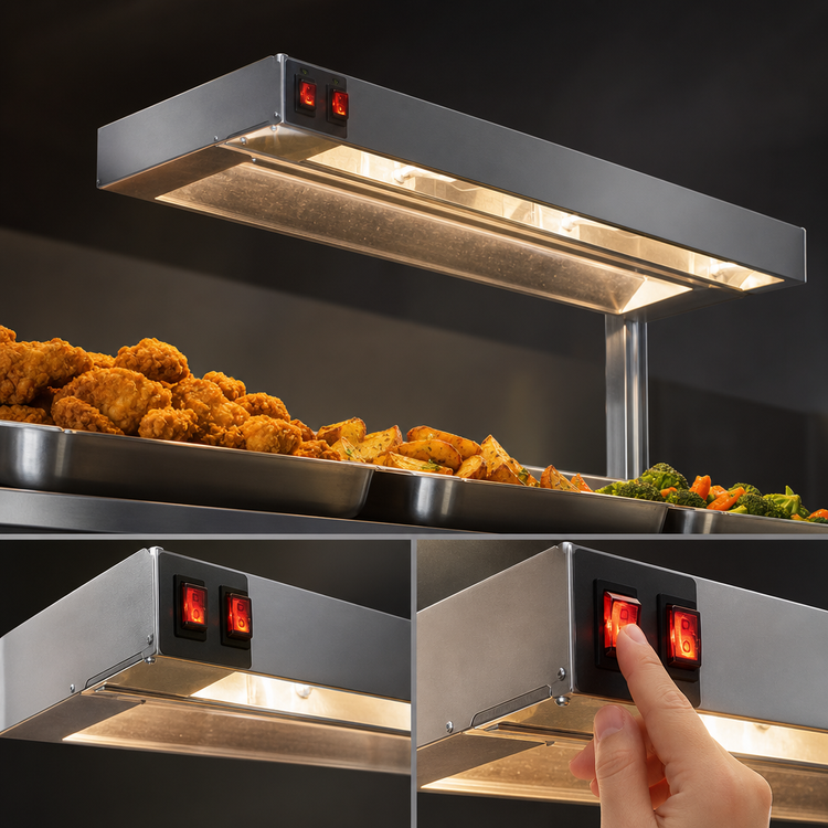 Product image #4 for RedHots 30-Inch Single Lighted Strip Heat Lamp, Rod-Type, 208V, 570W