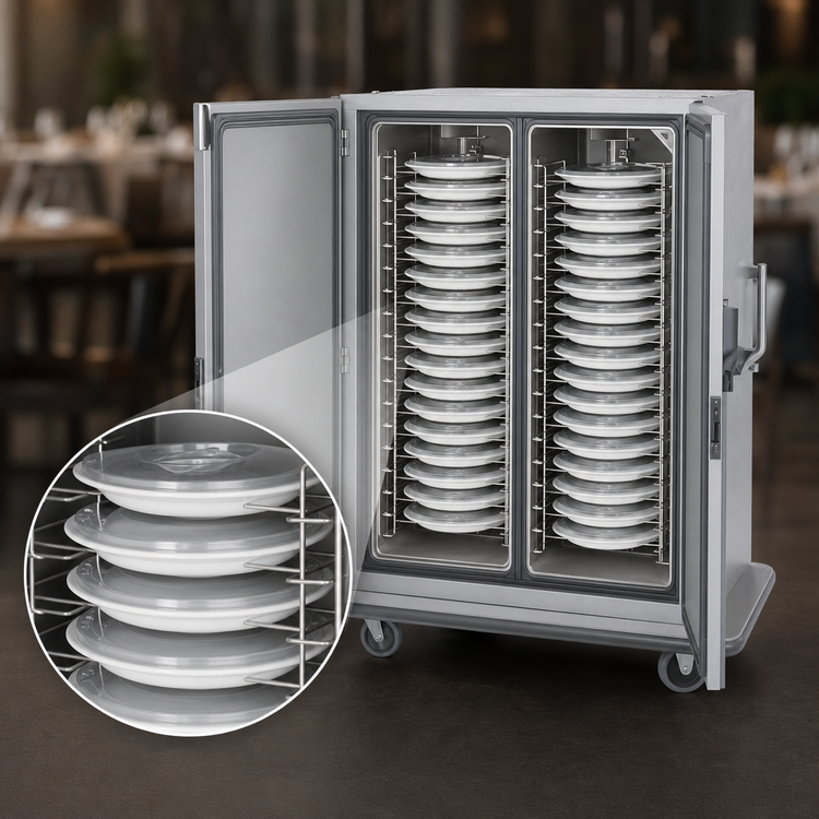 Product image #4 for Metro Stainless Steel Heated Banquet Cabinet, Two-Door, 120-Plate Capacity, 120V Canned Quad-Heat